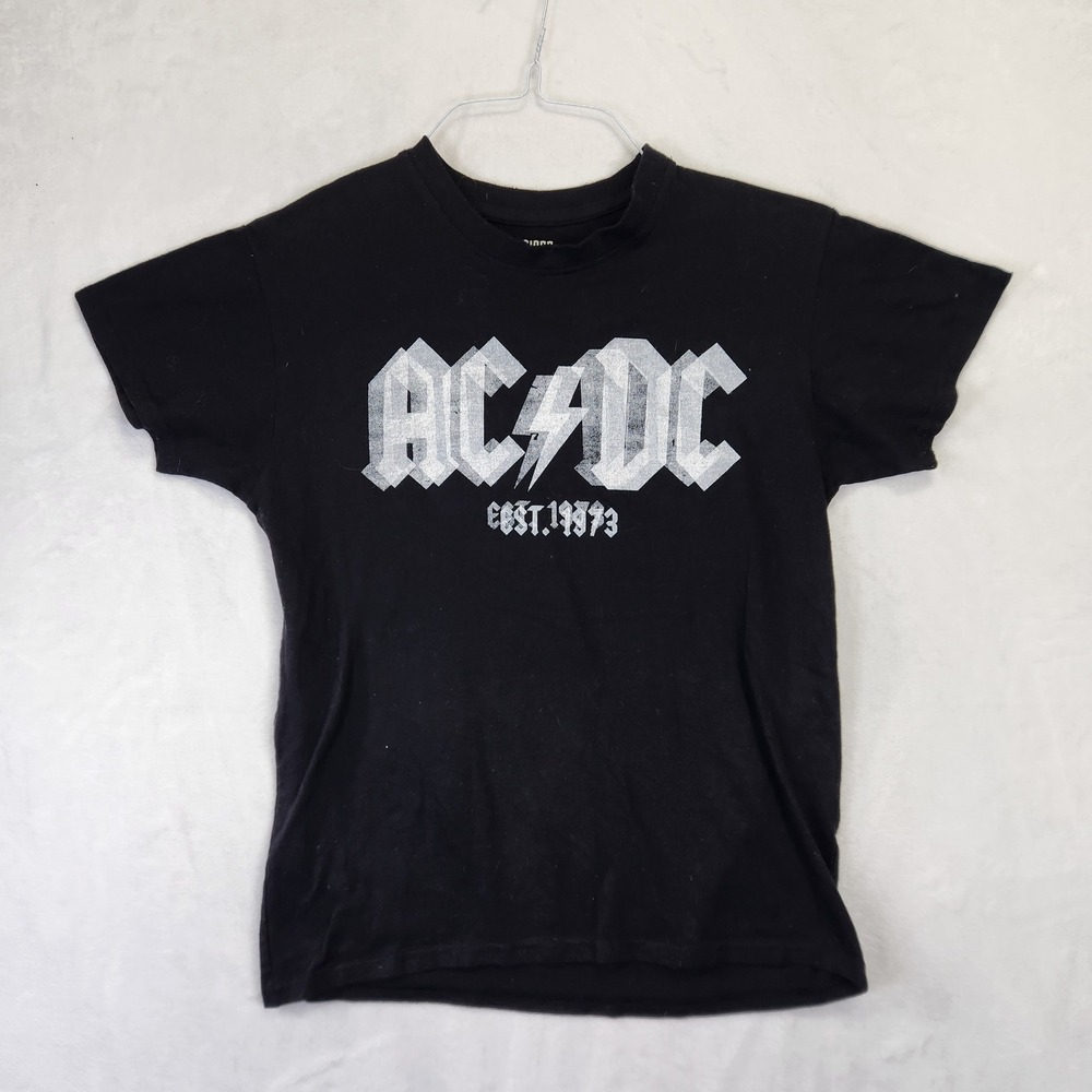 AC/DC Est 1973 Graphic T-Shirt Mens Medium Brisco Brands Black‎ Short Sleeve Tee